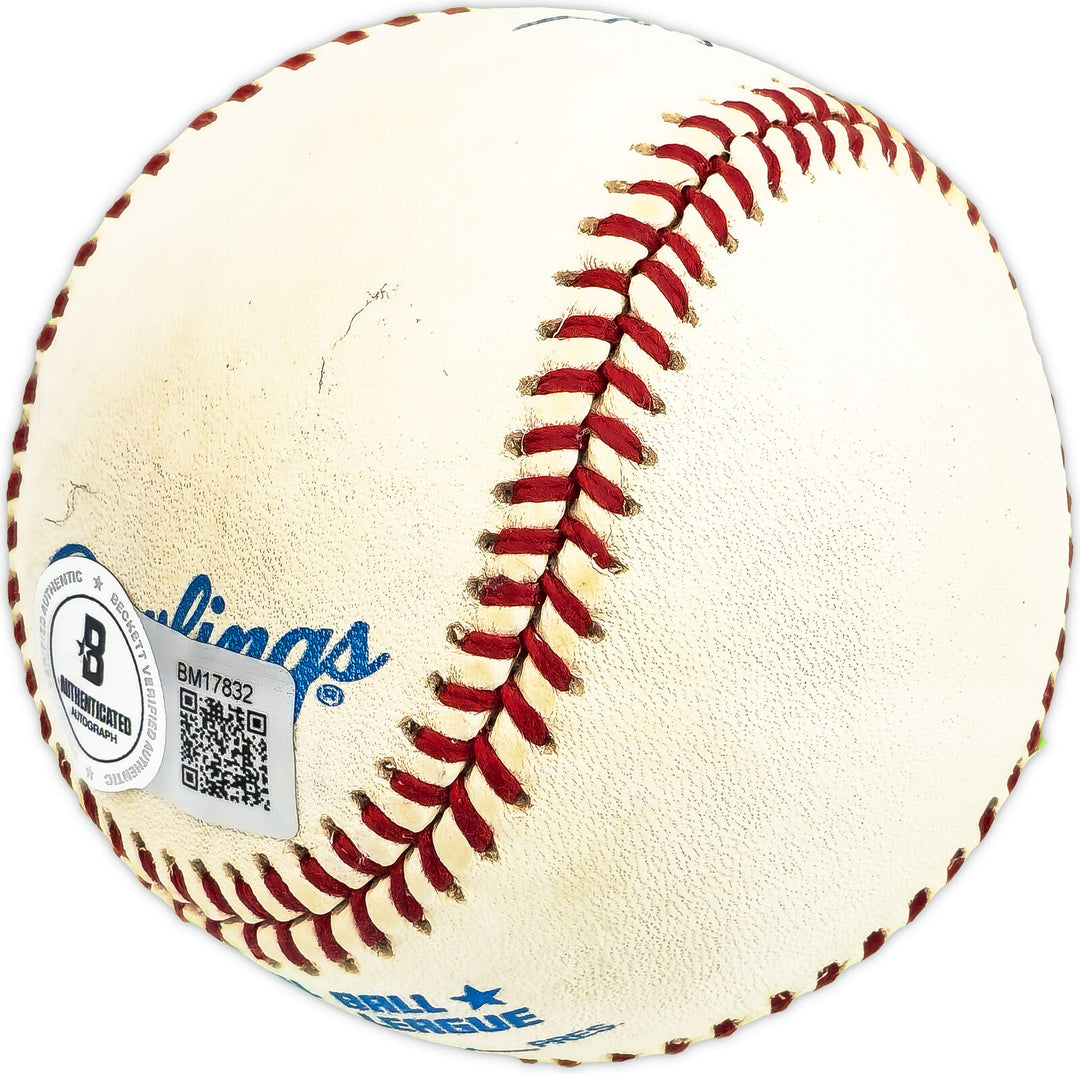 Ron Moeller Autographed AL Baseball Orioles, Angels Beckett BM17832 Image 3