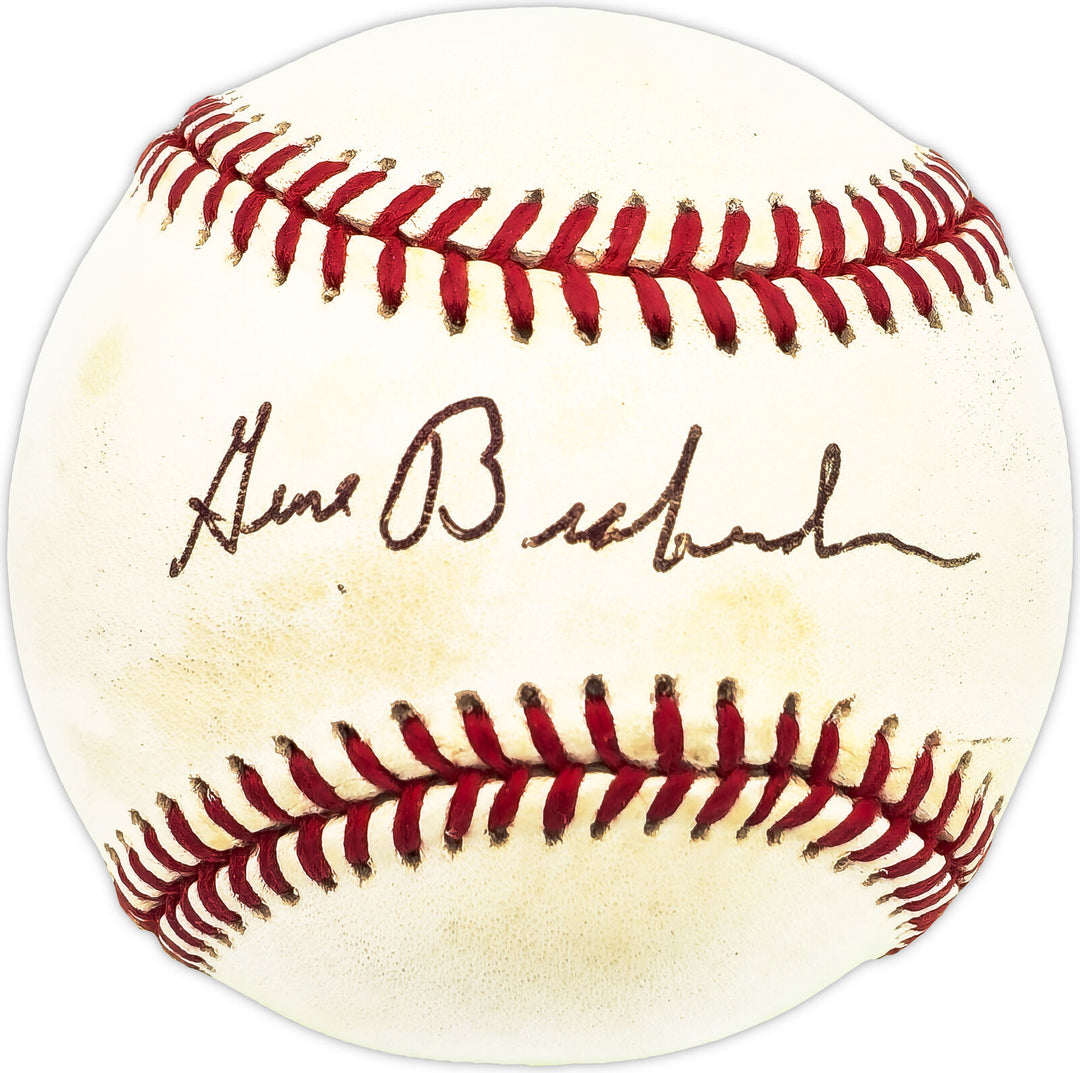 Gene Brabender Autographed AL Baseball Orioles, Pilots Beckett QR #BM17804 Image 1