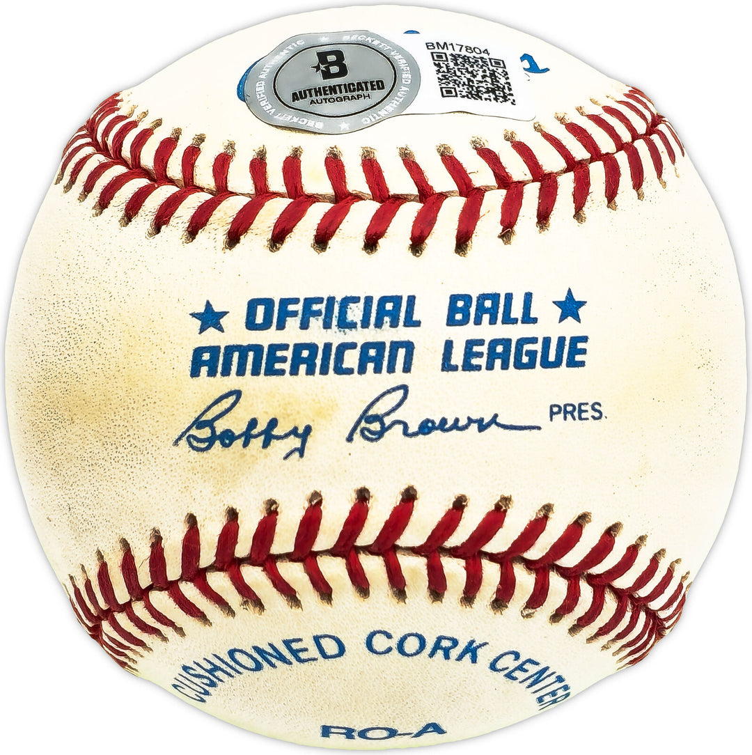 Gene Brabender Autographed AL Baseball Orioles, Pilots Beckett QR #BM17804 Image 2