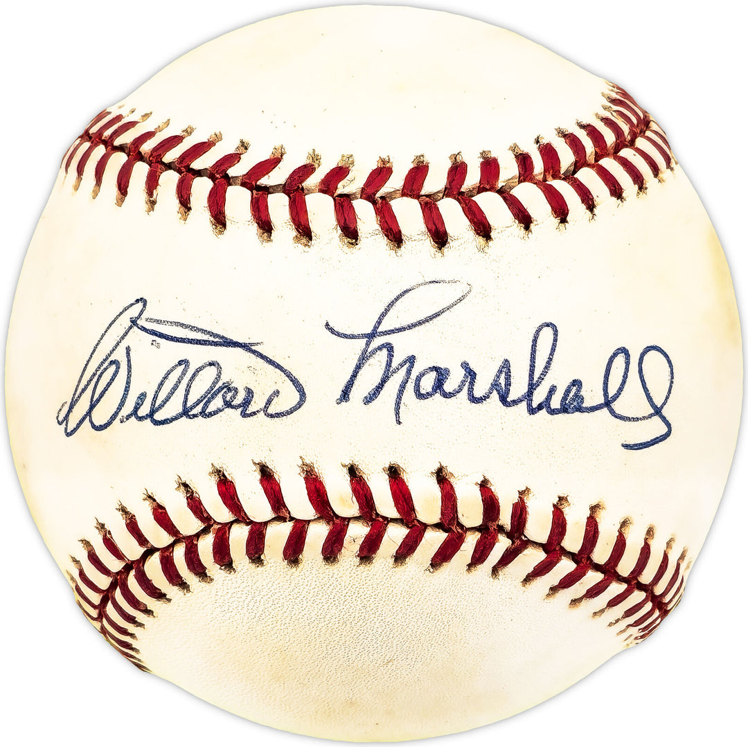 Willard Marshall Autographed Signed NL Baseball Milwaukee Braves, Reds 229792 Image 1