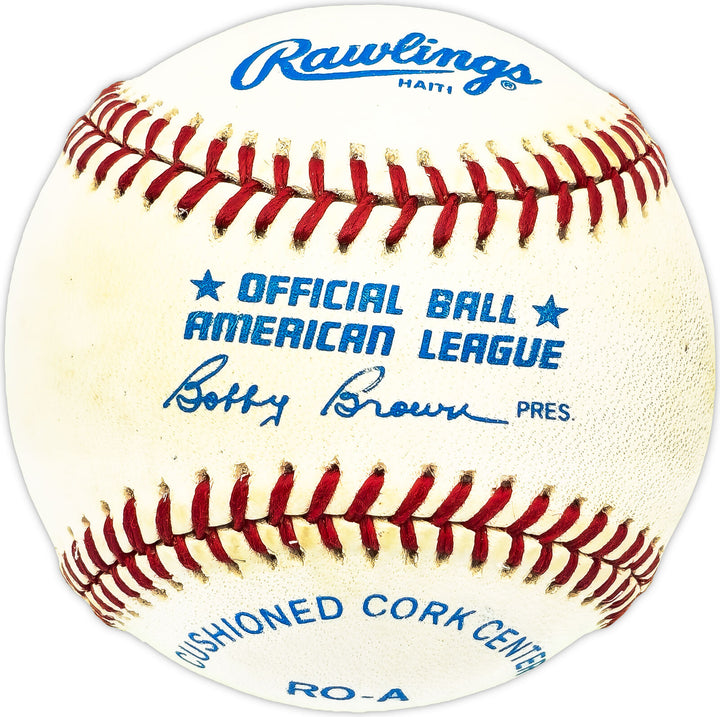 Tom Poquette Autographed AL Baseball Kansas City Royals, Texas Rangers 229889 Image 2