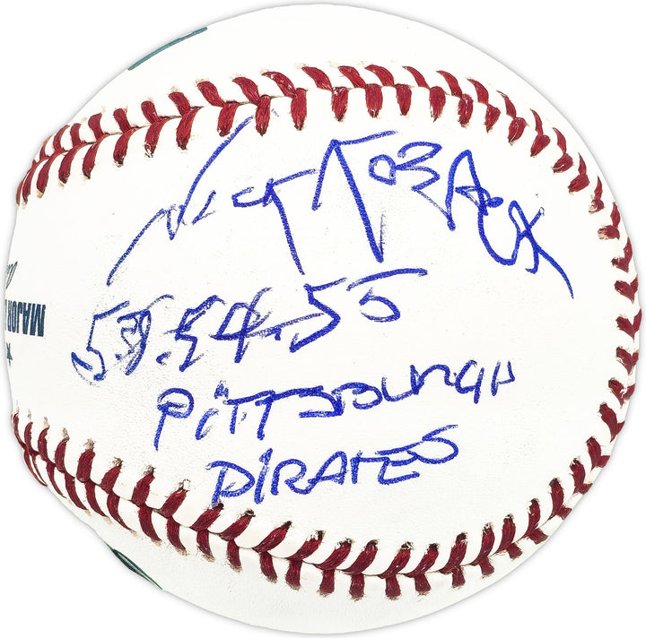 Nick Koback Autographed MLB Baseball Pirates 53-54-55 Pirates Beckett QR BM25998 Image 1