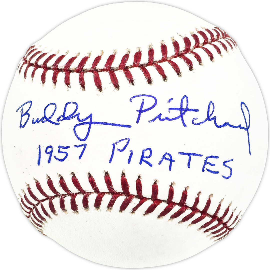 Buddy Pritchard Autographed MLB Baseball Pirates 1957 Pirates Beckett QR BM25970 Image 1