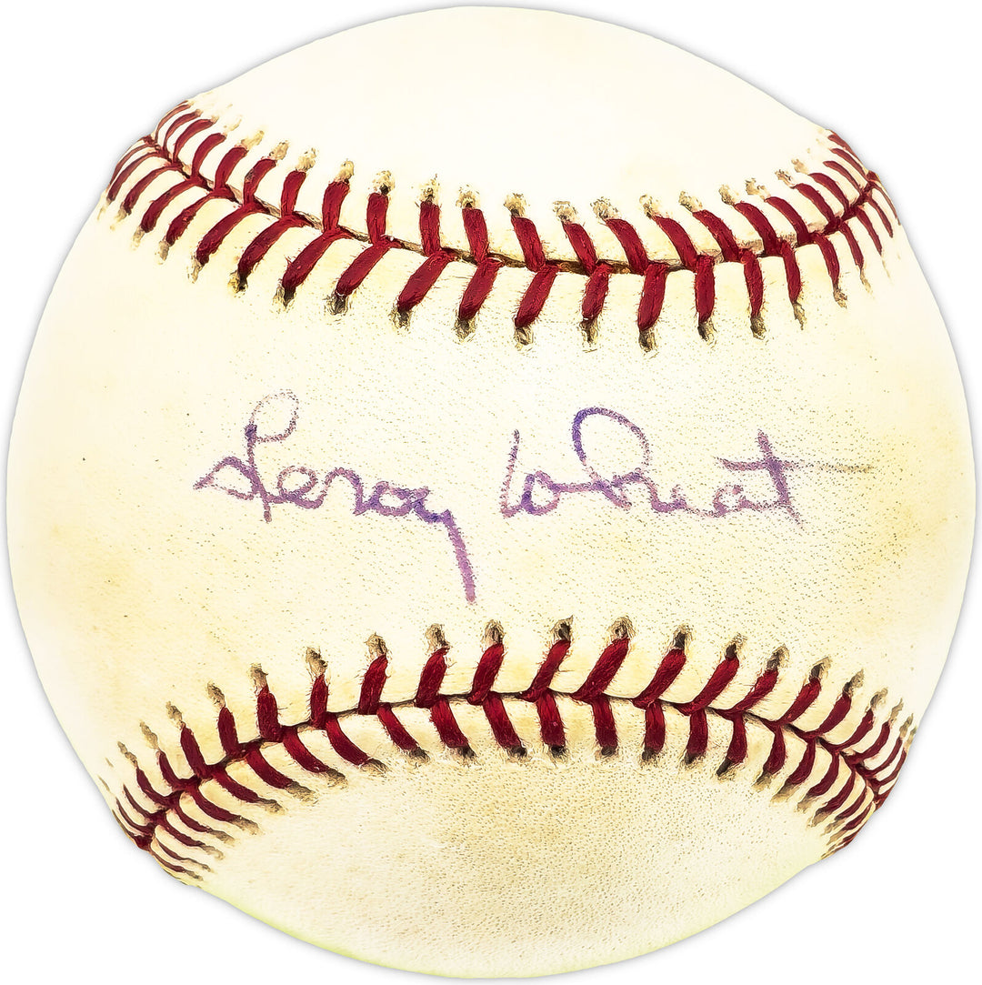 Leroy Wheat Autographed Signed AL Baseball A's, Cleveland Indians 229649 Image 1