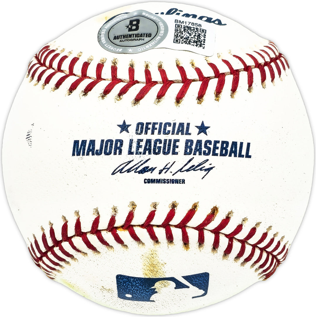 Angel Mangual Autographed MLB Baseball A's World Champs Beckett BM17858 Image 2