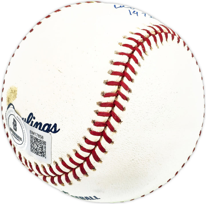 Angel Mangual Autographed MLB Baseball A's World Champs Beckett BM17858 Image 3