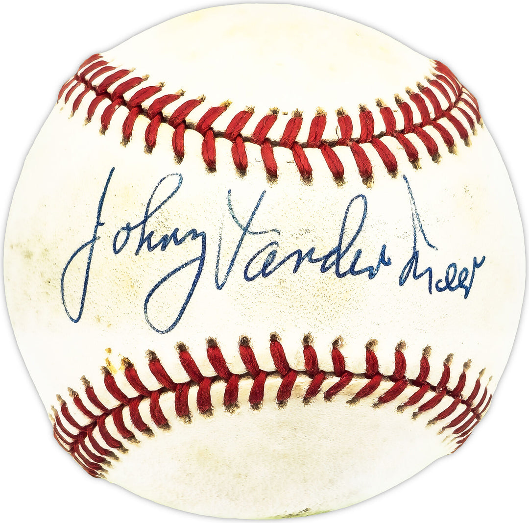 Johnny Vander Meer Autographed Official NL Baseball Cincinnati Reds SKU #229624 Image 1