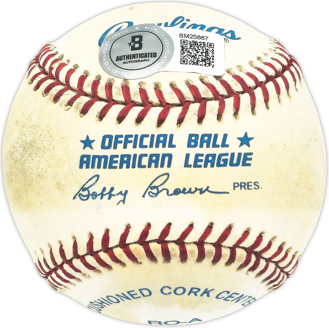 Ray Poole Autographed Official AL Baseball Philadelphia A's Beckett QR #BM25867 Image 2