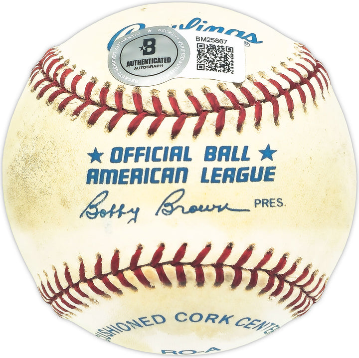 Ray Poole Autographed Official AL Baseball Philadelphia A's Beckett QR #BM25867 Image 2