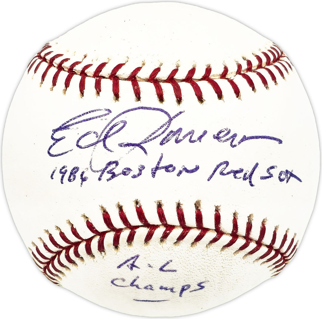 Ed Romero Autographed MLB Baseball Red Sox "1986 AL Champs" Beckett QR #BM17822 Image 1