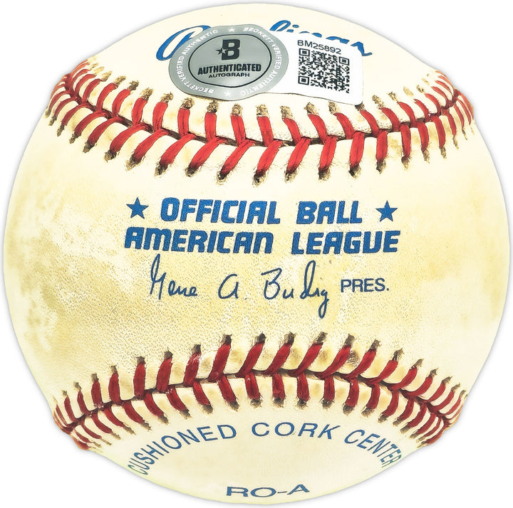 Curt Blefary Autographed AL Baseball Orioles "1965 AL ROY" Beckett QR #BM25892 Image 2