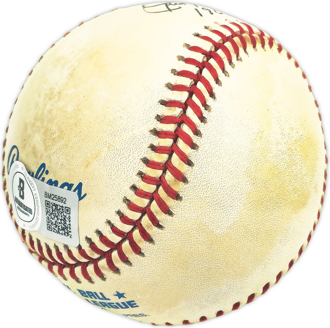 Curt Blefary Autographed AL Baseball Orioles "1965 AL ROY" Beckett QR #BM25892 Image 3