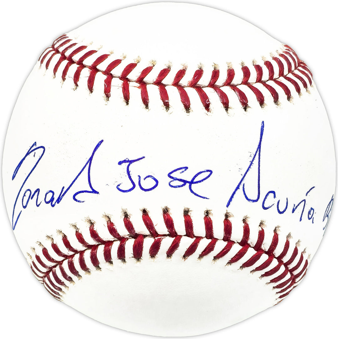 Ronald Acuna Jr. Autographed MLB Baseball Braves Full Name Beckett #Y60664 Image 1
