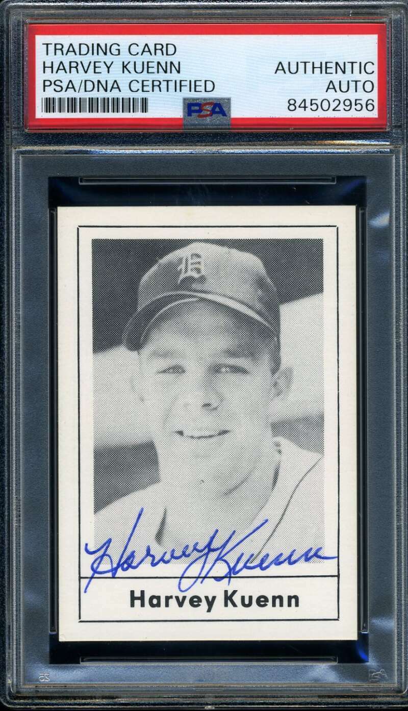 Harvey Kuenn PSA DNA Signed 1978 Grand Slam Autograph Detroit Tigers Image 1