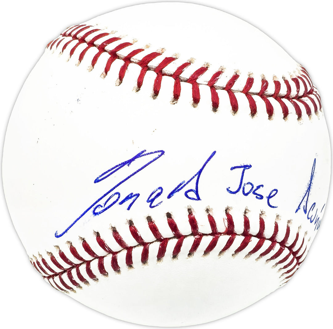 Ronald Acuna Jr. Autographed MLB Baseball Braves Full Name Beckett #Y60692 Image 2