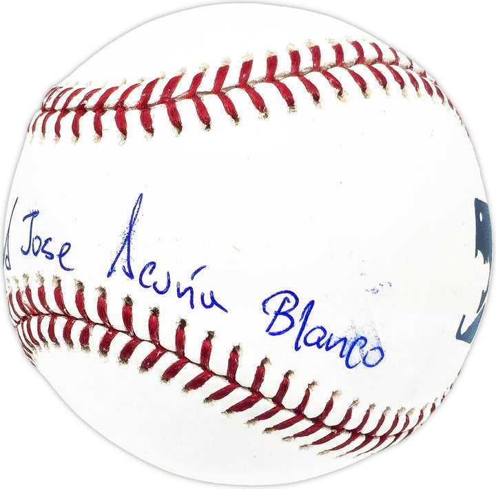 Ronald Acuna Jr. Autographed MLB Baseball Braves Full Name Beckett #Y60692 Image 3