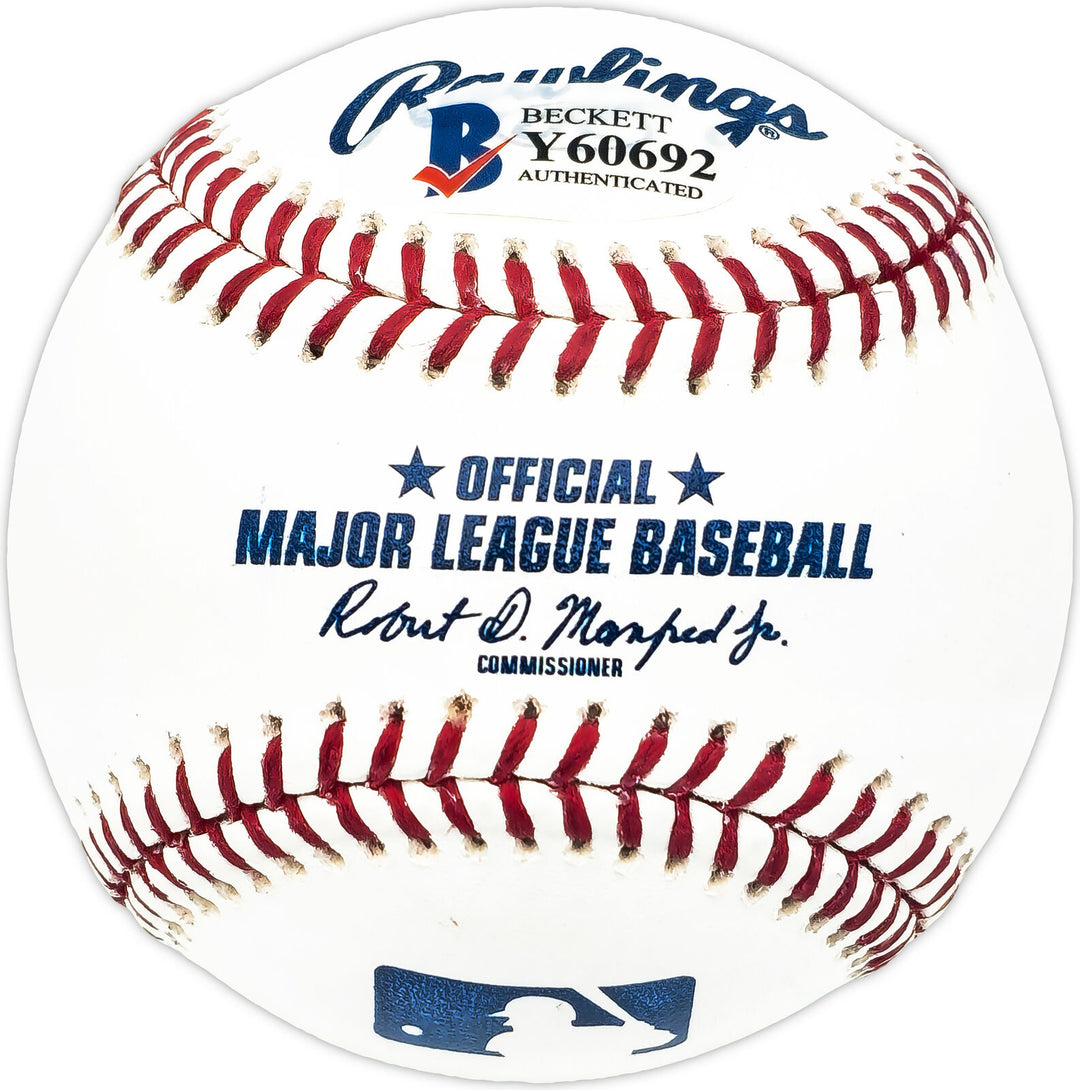 Ronald Acuna Jr. Autographed MLB Baseball Braves Full Name Beckett #Y60692 Image 4