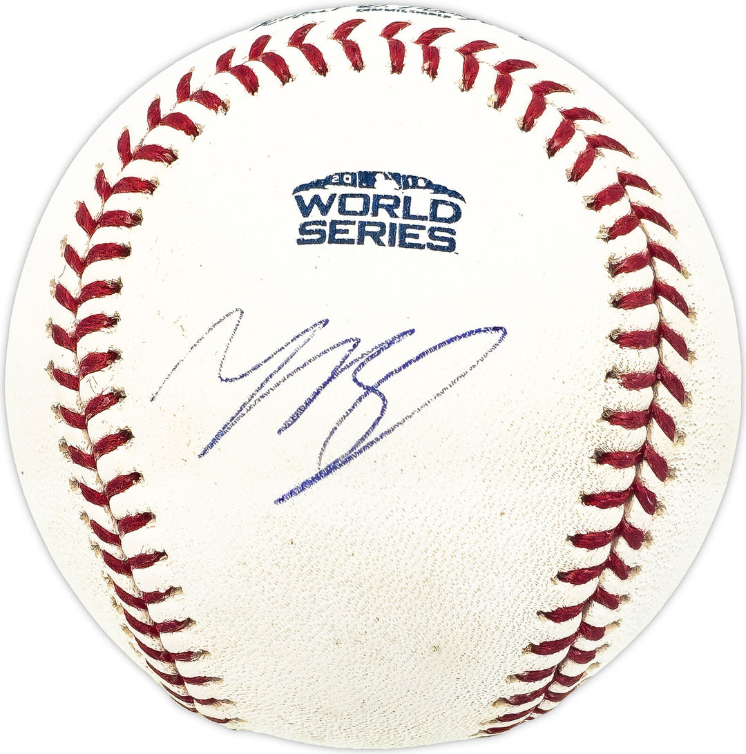 Mookie Betts Autographed 2018 World Series Baseball Red Sox Beckett BJ56052 Image 1