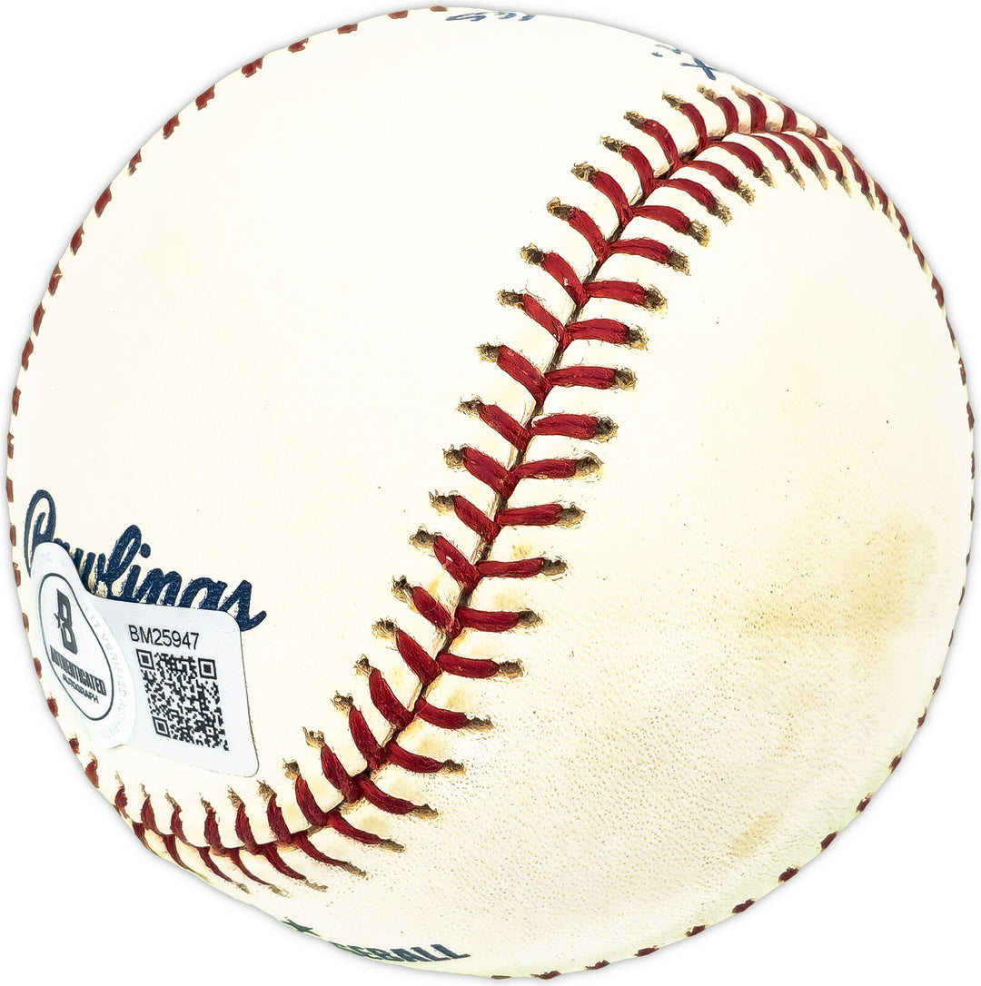 Sibby Sisti Autographed MLB Baseball Boston Braves 1939-54 Beckett BM25947 Image 3