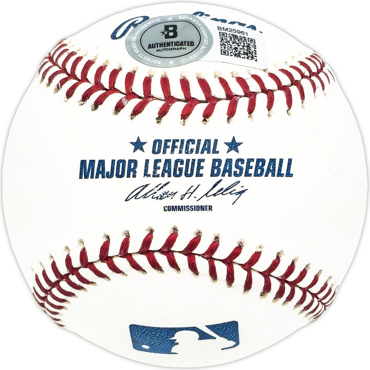 Larry Maxie Autographed Official MLB Baseball Atlanta Braves Beckett QR #BM25961 Image 2