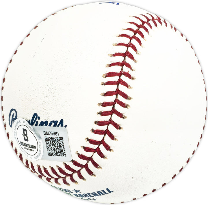 Larry Maxie Autographed Official MLB Baseball Atlanta Braves Beckett QR #BM25961 Image 3