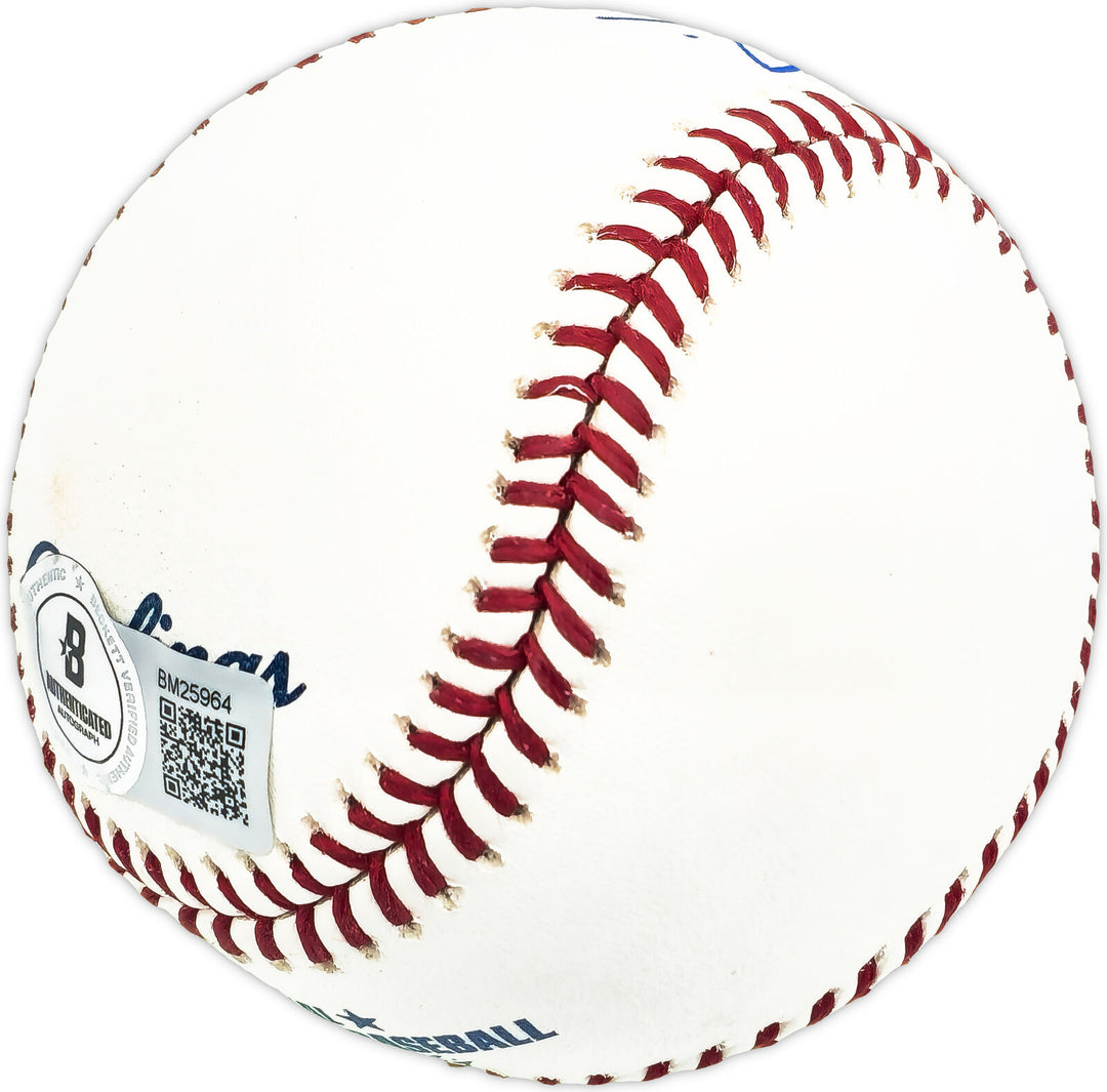Ron Tompkins Autographed Official MLB Baseball Cubs, KC A's Beckett QR #BM25964 Image 3
