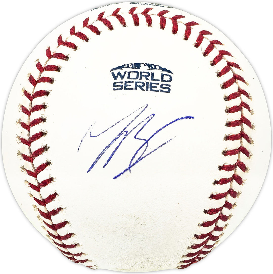 Mookie Betts Autographed 2018 World Series Baseball Red Sox Beckett BJ56054 Image 1