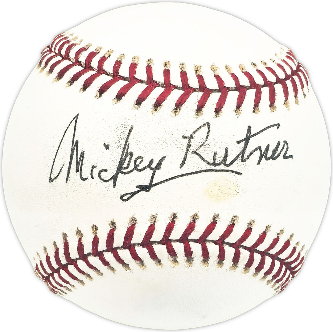 Mickey Rutner Autographed AL Baseball Philadelphia A's Beckett QR #BM25899 Image 1