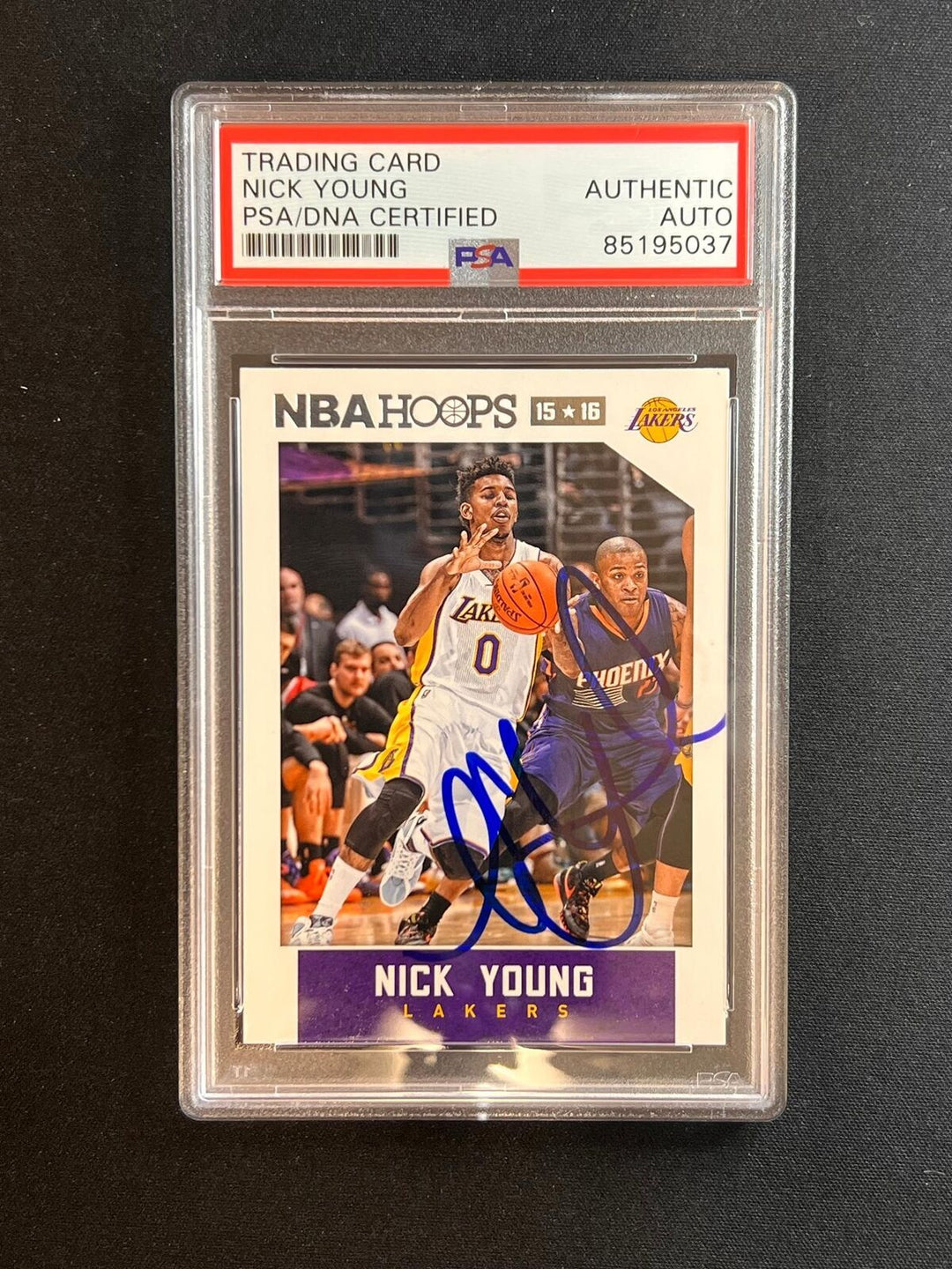 2015-16 Panini Prestige #86 Nick Young Signed Card AUTO PSA Slabbed Lakers Image 1