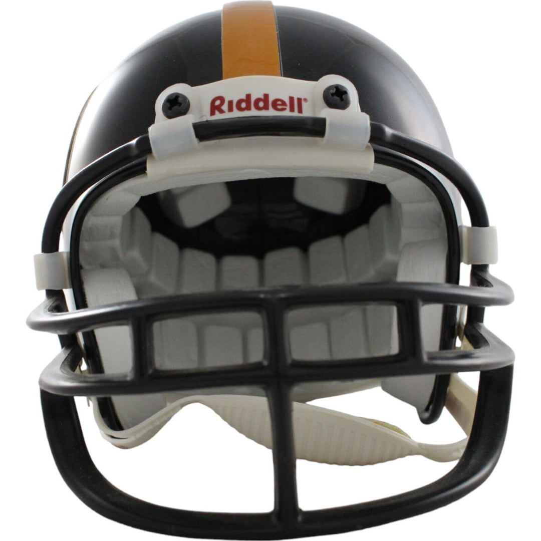 Jack Ham Signed Pittsburgh Steelers VSR4 Replica Mini Helmet HOF BAS 44217 Image 3