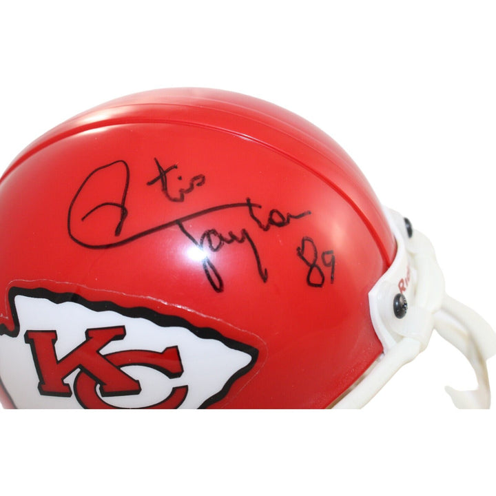 Otis Taylor Signed Kansas City Chiefs VSR4 Replica Mini Helmet Beckett 44228 Image 3