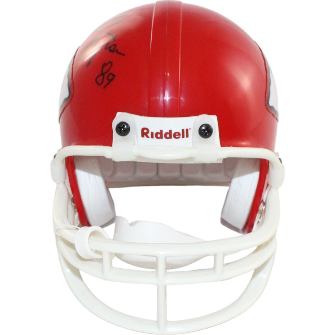 Otis Taylor Signed Kansas City Chiefs VSR4 Replica Mini Helmet Beckett 44228 Image 4