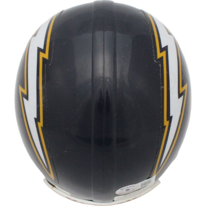 Ryan Leaf Autographed San Diego Chargers VSR4 Replica Mini Helmet BAS 44188 Image 2