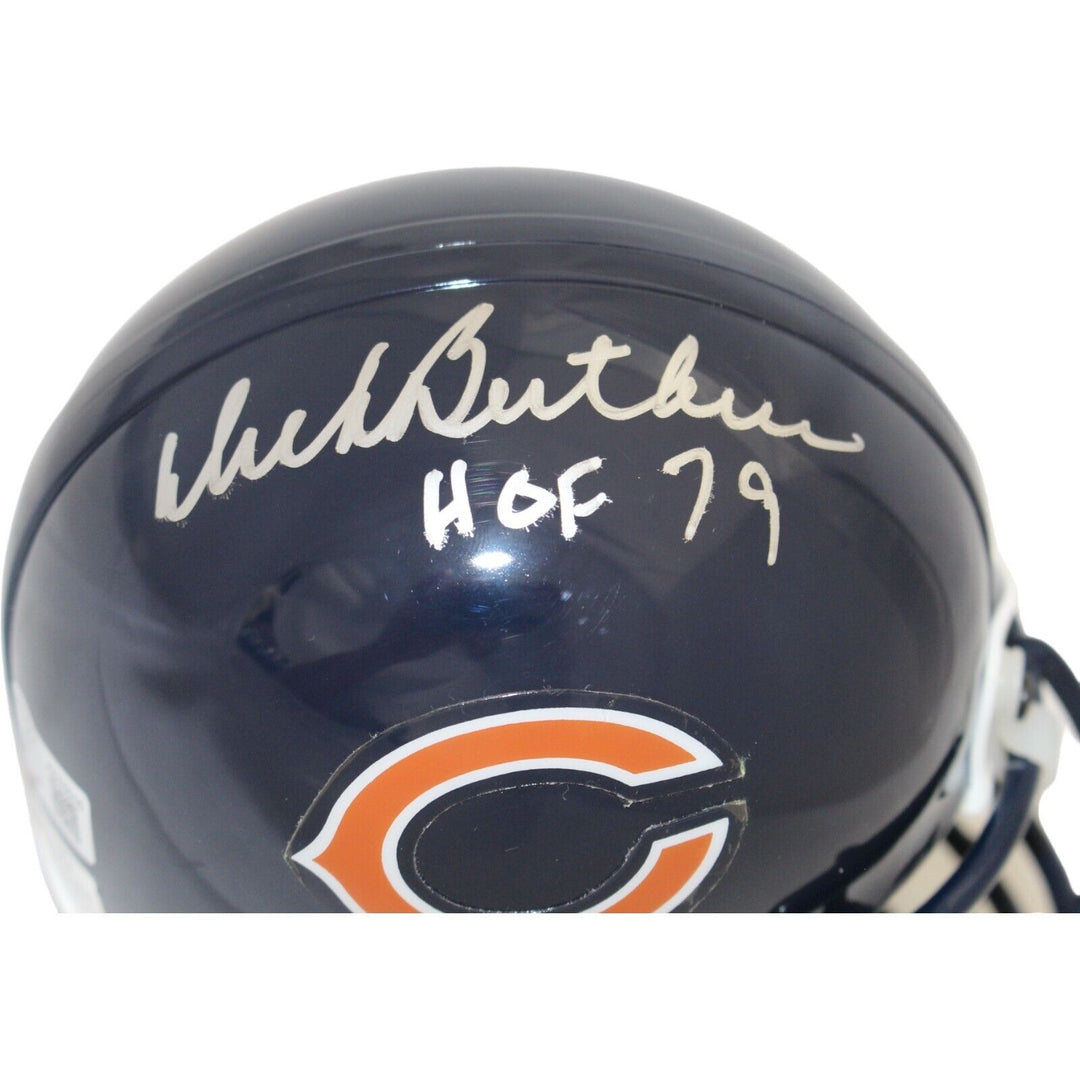Dick Butkus Signed Chicago Bears VSR4 Authentic Mini Helmet HOF BAS 44166 Image 2