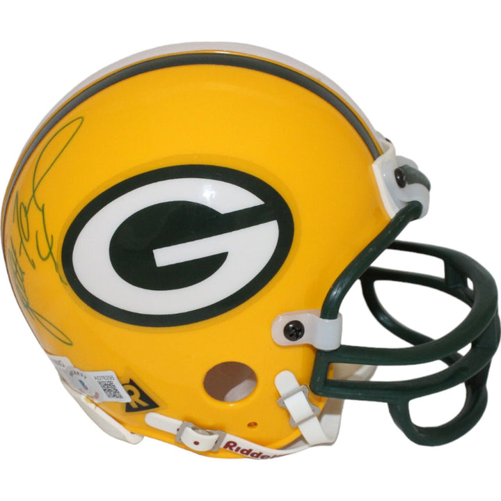Brett Favre Signed Green Bay Packers VSR4 Replica Mini Helmet Beckett 44170 Image 1