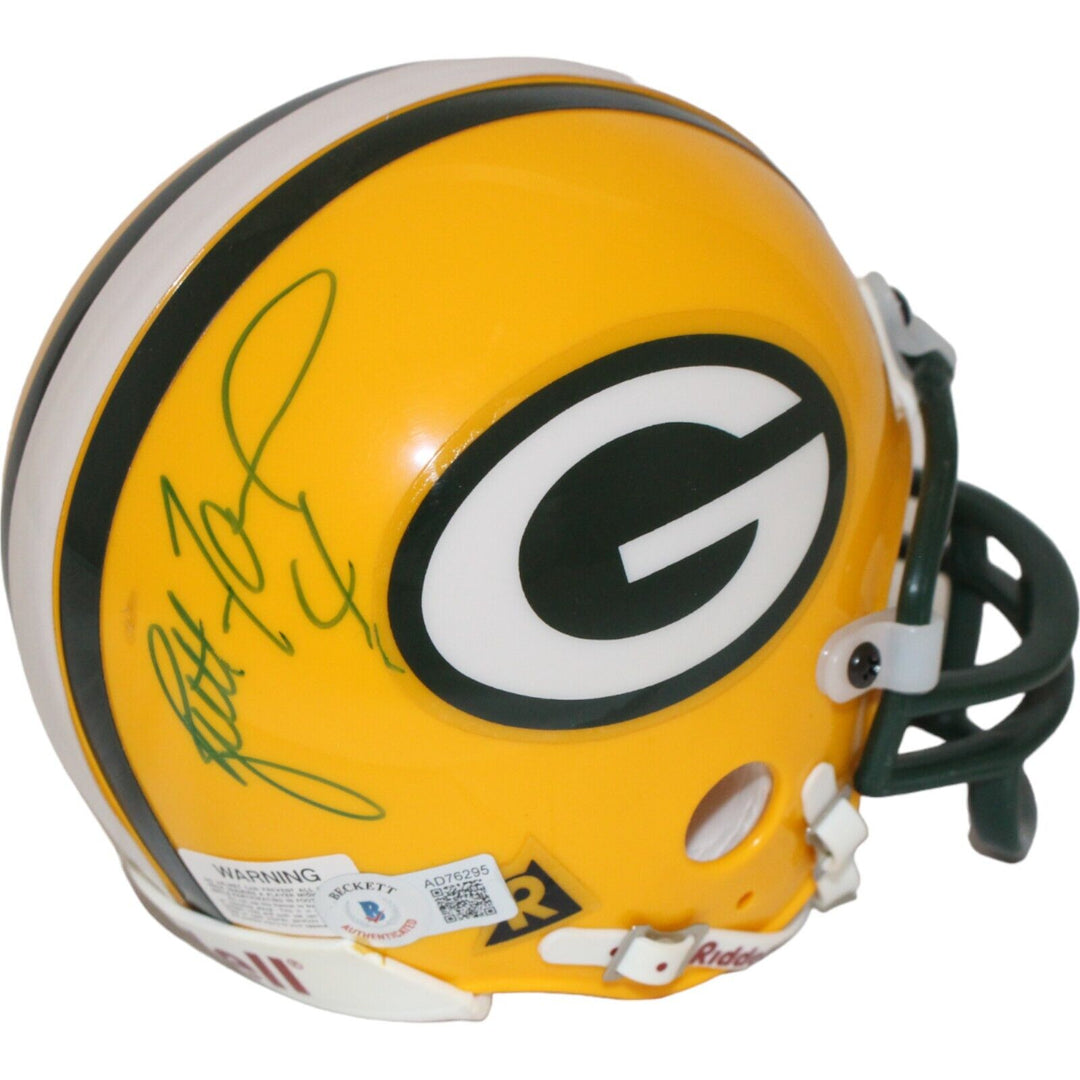 Brett Favre Signed Green Bay Packers VSR4 Replica Mini Helmet Beckett 44170 Image 5