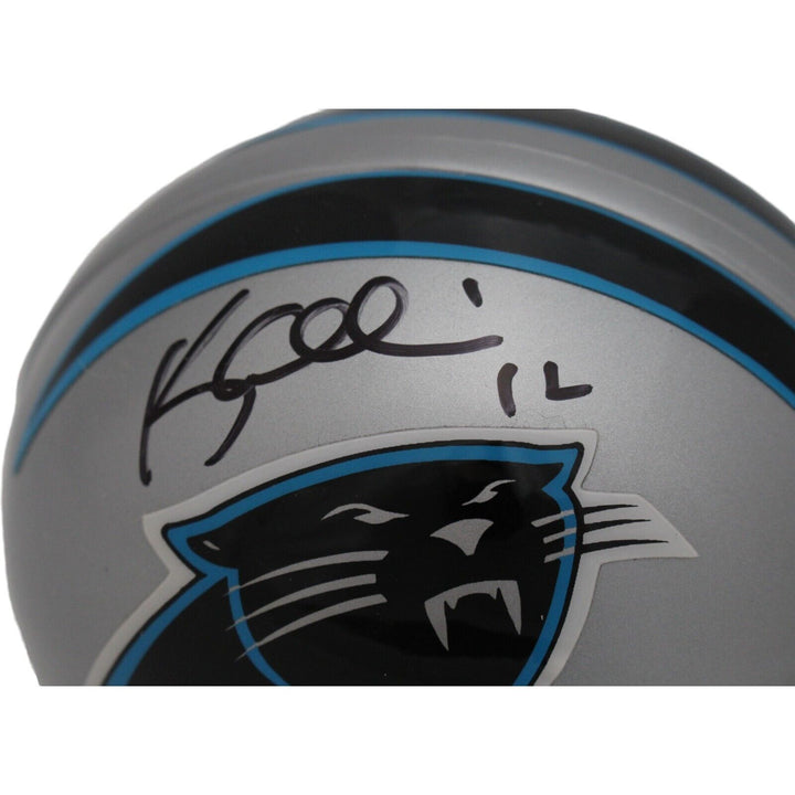 Kerry Collins Autographed Carolina Panthers VSR4 Replica Mini Helmet BAS 44182 Image 2