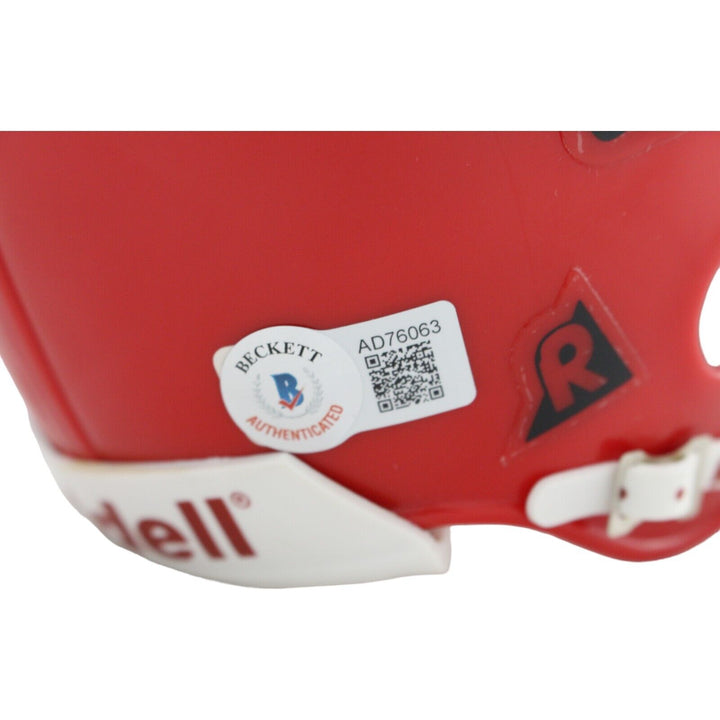 Len Dawson Signed Kansas City Chiefs VSR4 Replica Mini Helmet HOF BAS 44231 Image 3
