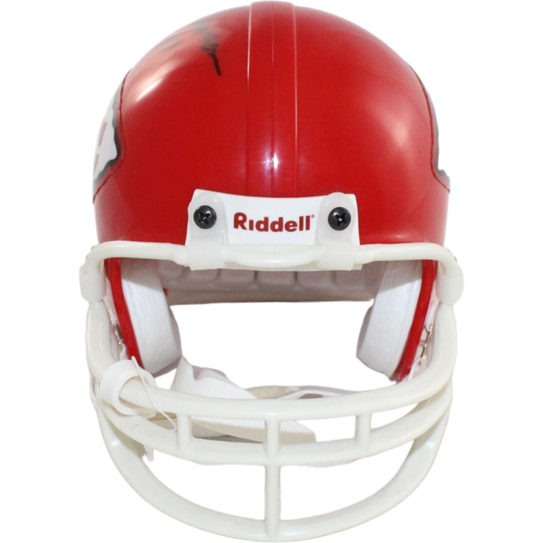 Len Dawson Signed Kansas City Chiefs VSR4 Replica Mini Helmet HOF BAS 44231 Image 4