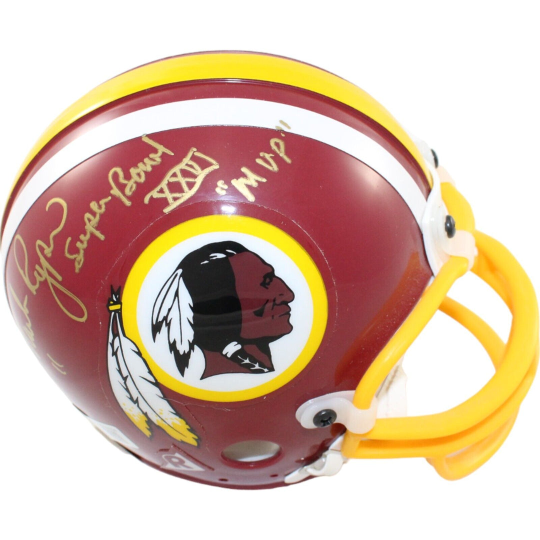 Mark Rypien Signed Redskins VSR4 TB Replica Mini Helmet SB MVP BAS 44265 Image 1