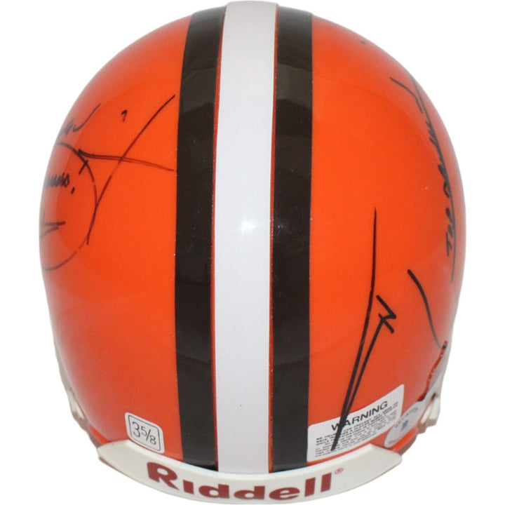 Hanford Dixon Signed "Twice" Browns VSR4 Replica Mini Helmet BAS 44186 Image 7