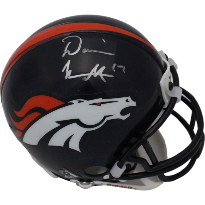 Darius Watts Autographed Denver Broncos VSR4 Mini Helmet Beckett 44181 Image 1