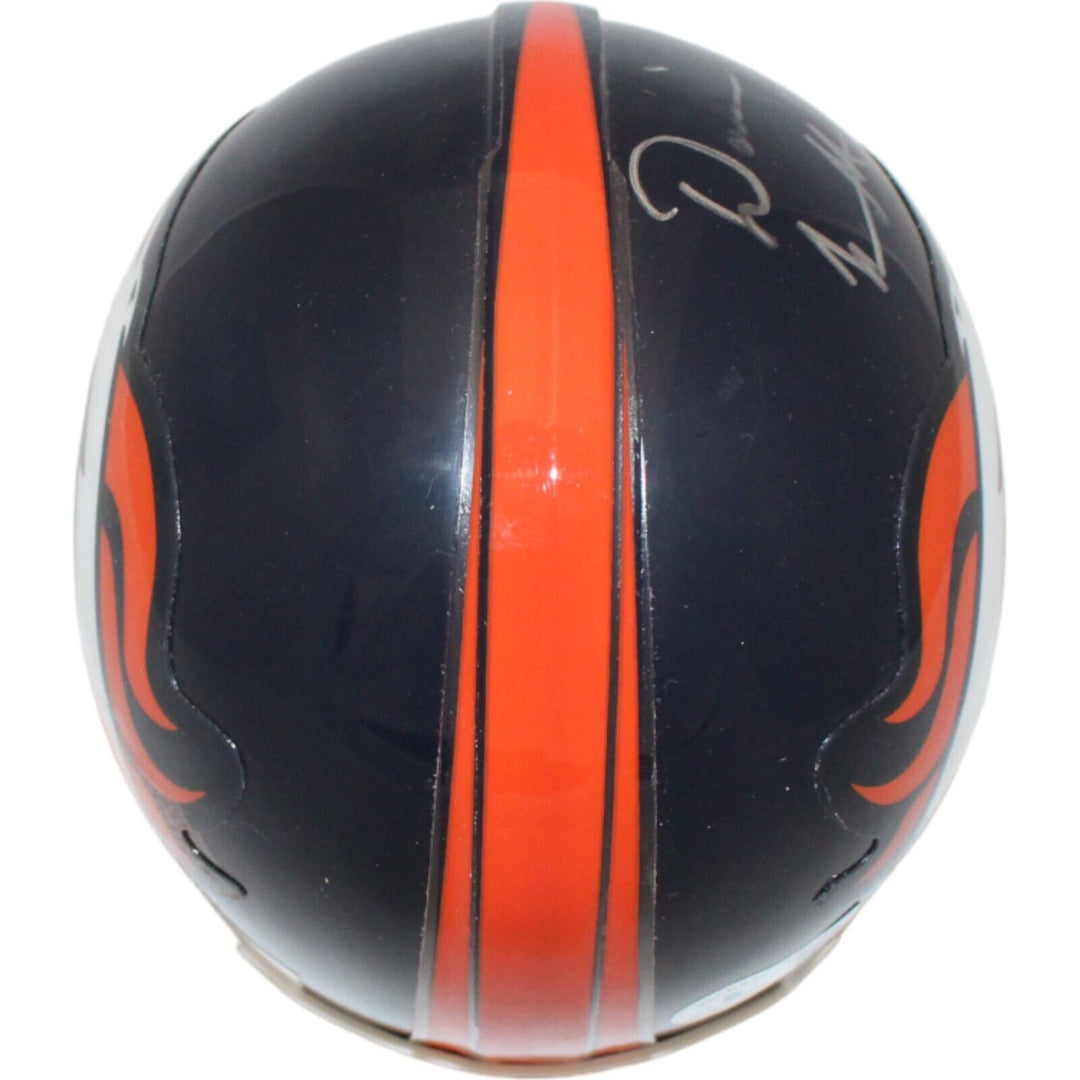 Darius Watts Autographed Denver Broncos VSR4 Mini Helmet Beckett 44181 Image 2