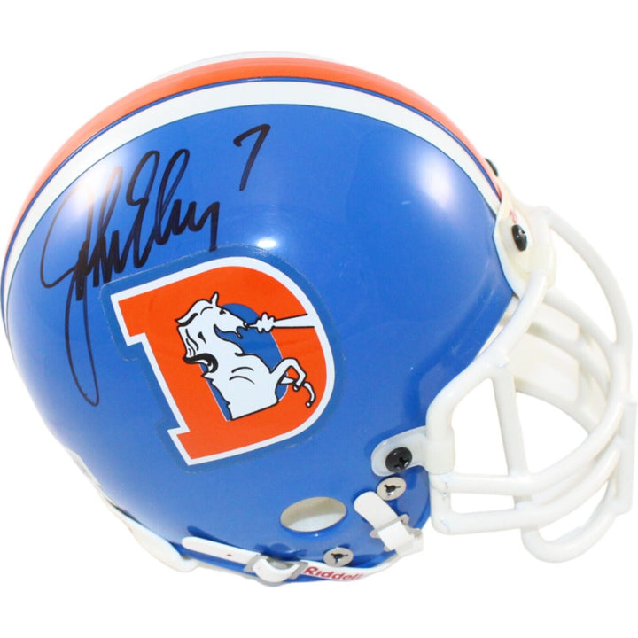 John Elway Signed Denver Broncos VSR4 75-96 Authentic Mini Helmet BAS 44237 Image 1