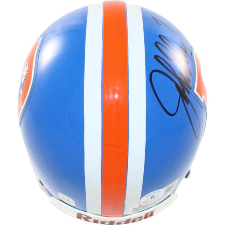 John Elway Signed Denver Broncos VSR4 75-96 Authentic Mini Helmet BAS 44237 Image 3