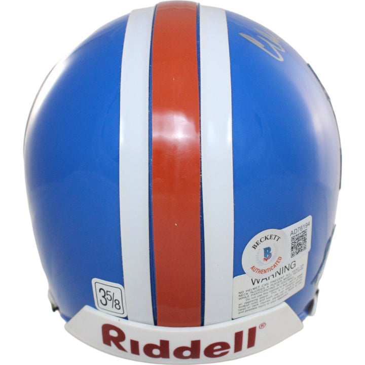 Craig Morton Autographed Denver Broncos VSR4 Replica Mini Helmet BAS 44199 Image 3