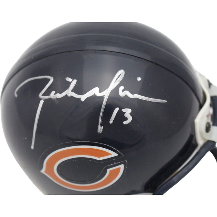 Rick Mirer Autographed Chicago Bears VSR4 Replica Mini Helmet Beckett 44184 Image 2