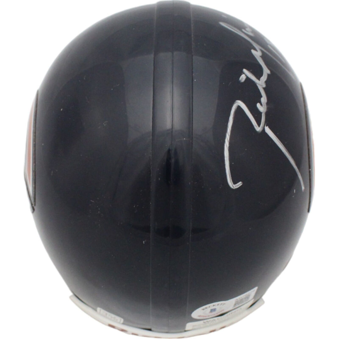 Rick Mirer Autographed Chicago Bears VSR4 Replica Mini Helmet Beckett 44184 Image 3