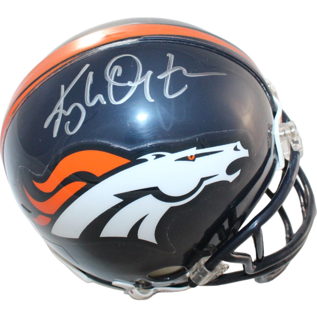 Kyle Orton Signed Denver Broncos VSR4 Replica Mini Helmet AS IS Beckett 44192 Image 2