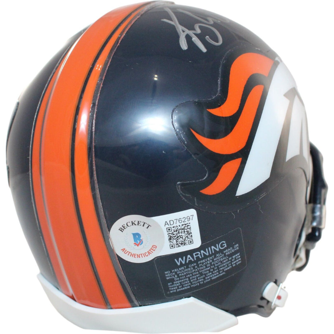 Kyle Orton Signed Denver Broncos VSR4 Replica Mini Helmet AS IS Beckett 44192 Image 4